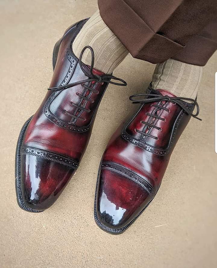 oxblood formal shoes